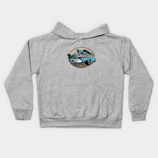 Blue 57 Chevrolet Nomad Kids Hoodie